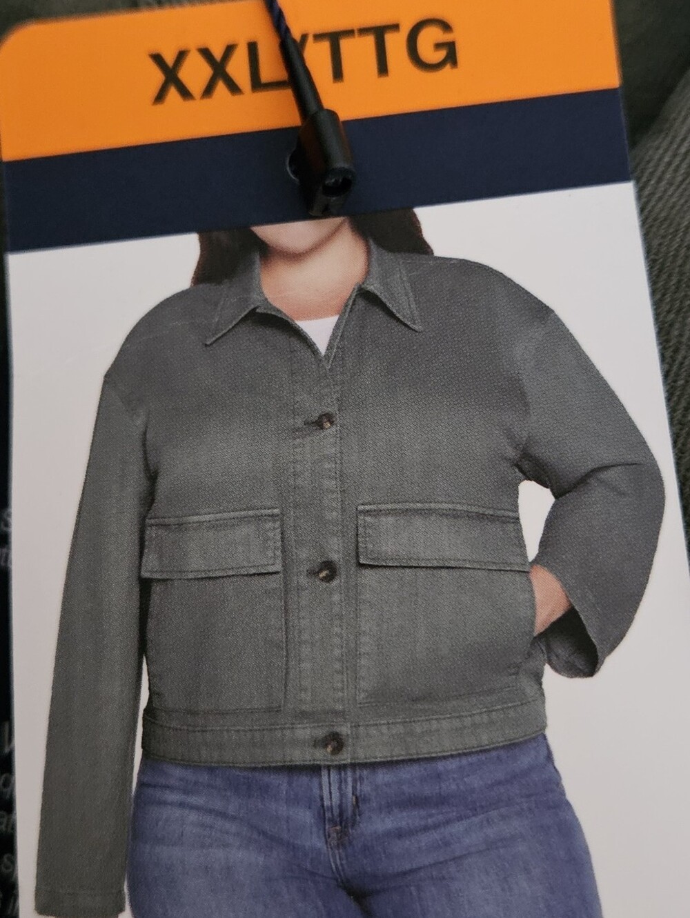 NWT GAP Olive Green Cropped Utility Jacket -